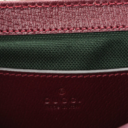 Gucci GG Supreme Monogram Textured Dollar Calfskin Small Ophidia Top Handle Shoulder Bag Beige Bordeaux 5 of 8