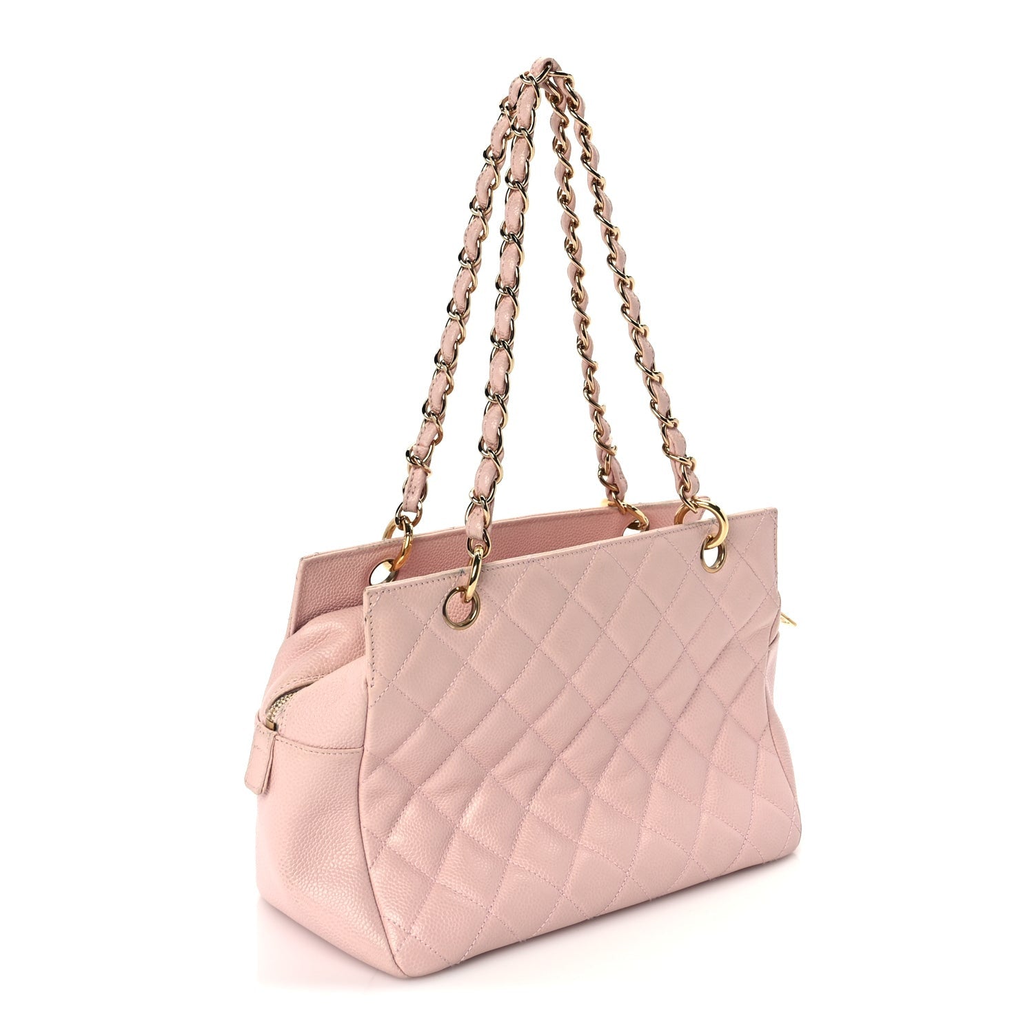 Chanel Caviar Quilted Petit Timeless Shopping Tote PTT  Pink 2 of 9