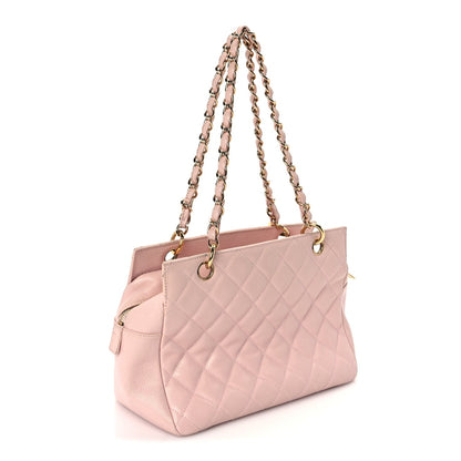 Chanel Caviar Quilted Petit Timeless Shopping Tote PTT  Pink 2 of 9