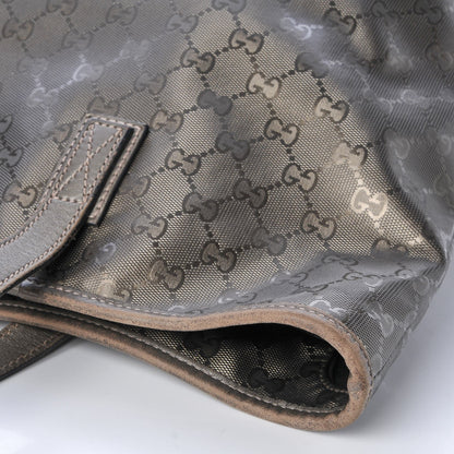 Gucci Imprime Monogram Medium Zippered Shopping Tote Pewter 12 of 13