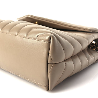 Saint Laurent Calfskin Y Quilted Monogram Small Loulou Chain Satchel Dark Beige 8 of 8