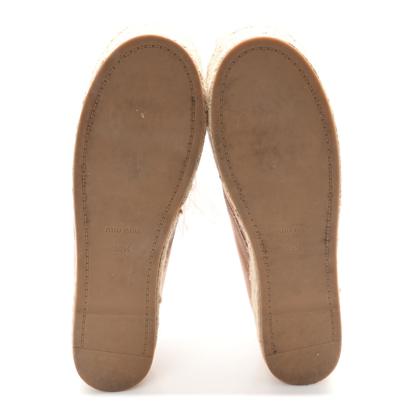 Satin Crystal Platform Espadrilles 39.5 Pink