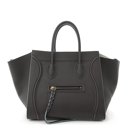 Celine Grained Calfskin Medium Phantom Luggage Grey Blue 1 of 16