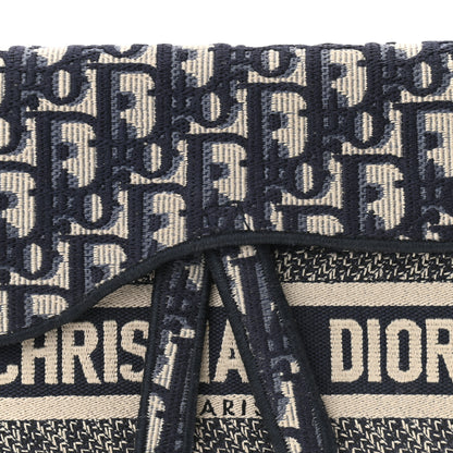 Christian Dior Oblique Slim Saddle Pouch Blue 8 of 11