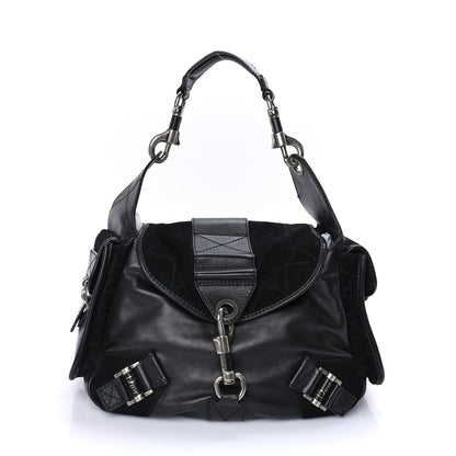 Christian Dior Calfskin Suede Rebelle Hobo Black 1 of 7