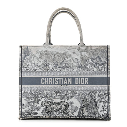 Christian Dior Gradient Canvas Embroidered Large Dioriviera Toile De Jouy Book Tote Blue 1 of 7