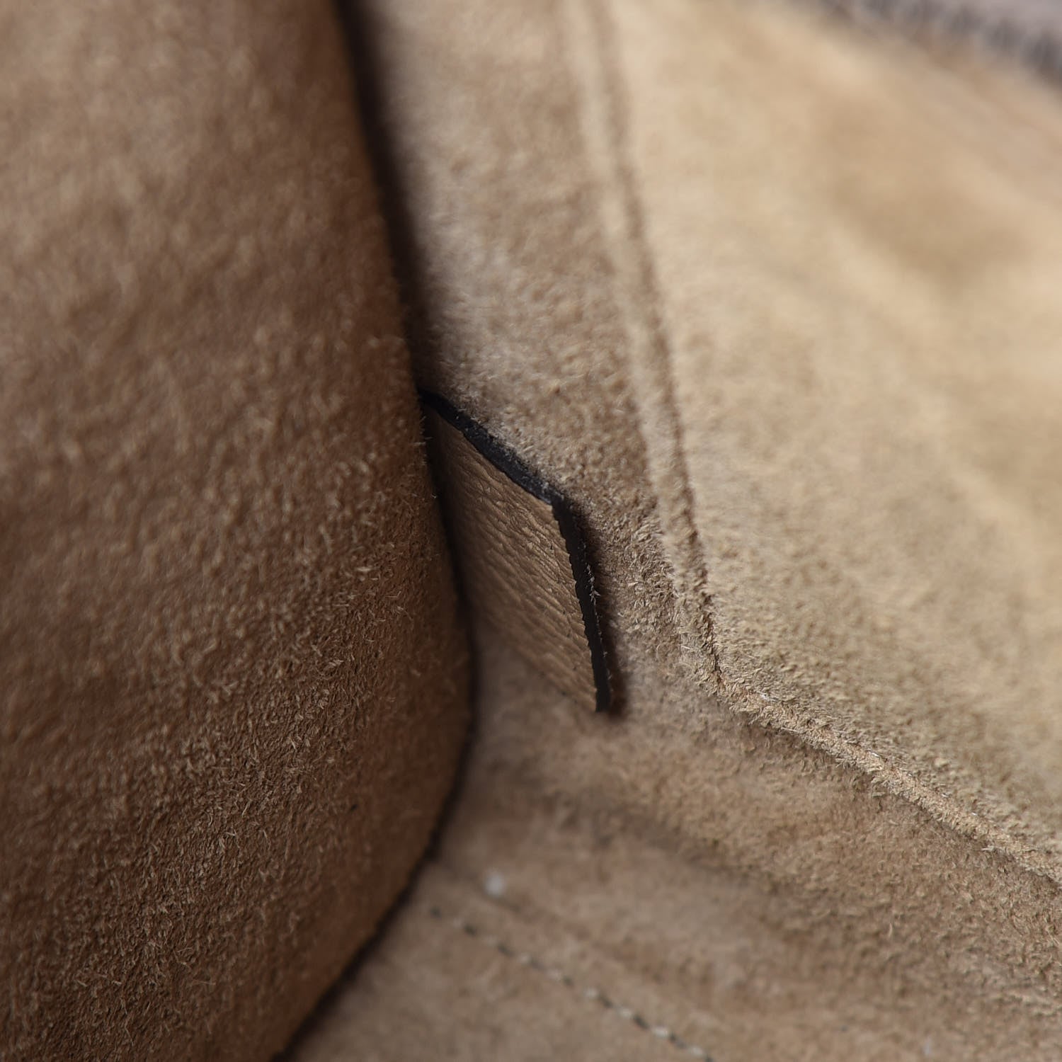 Celine Drummed Calfskin Nano Luggage Dune 8 of 10