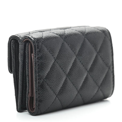 Chanel Caviar Quilted Double Flap Wallet Black 2 of 6
