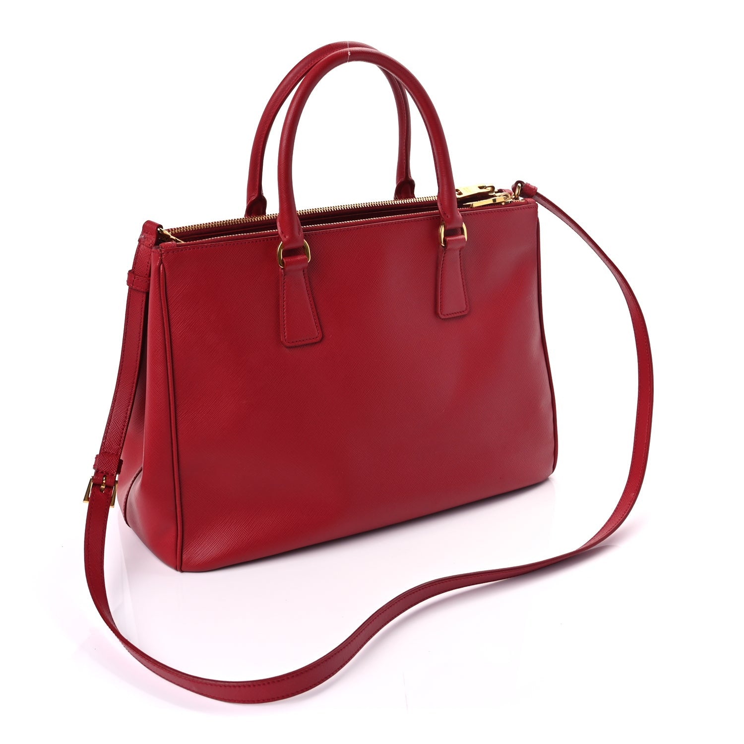 Prada Saffiano Lux Extra Large Galleria Double Zip Tote  Fuoco 2 of 8