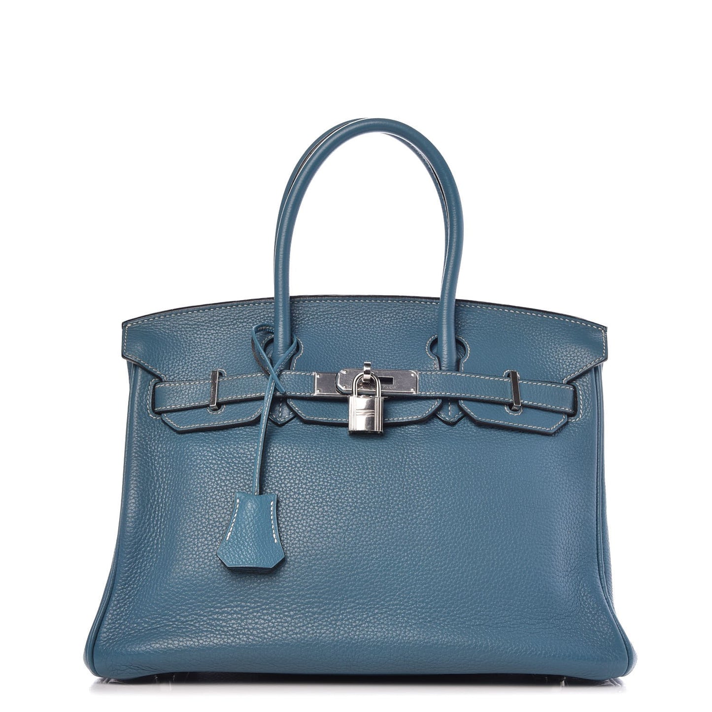 Taurillon Clemence Birkin 30 Blue Jean