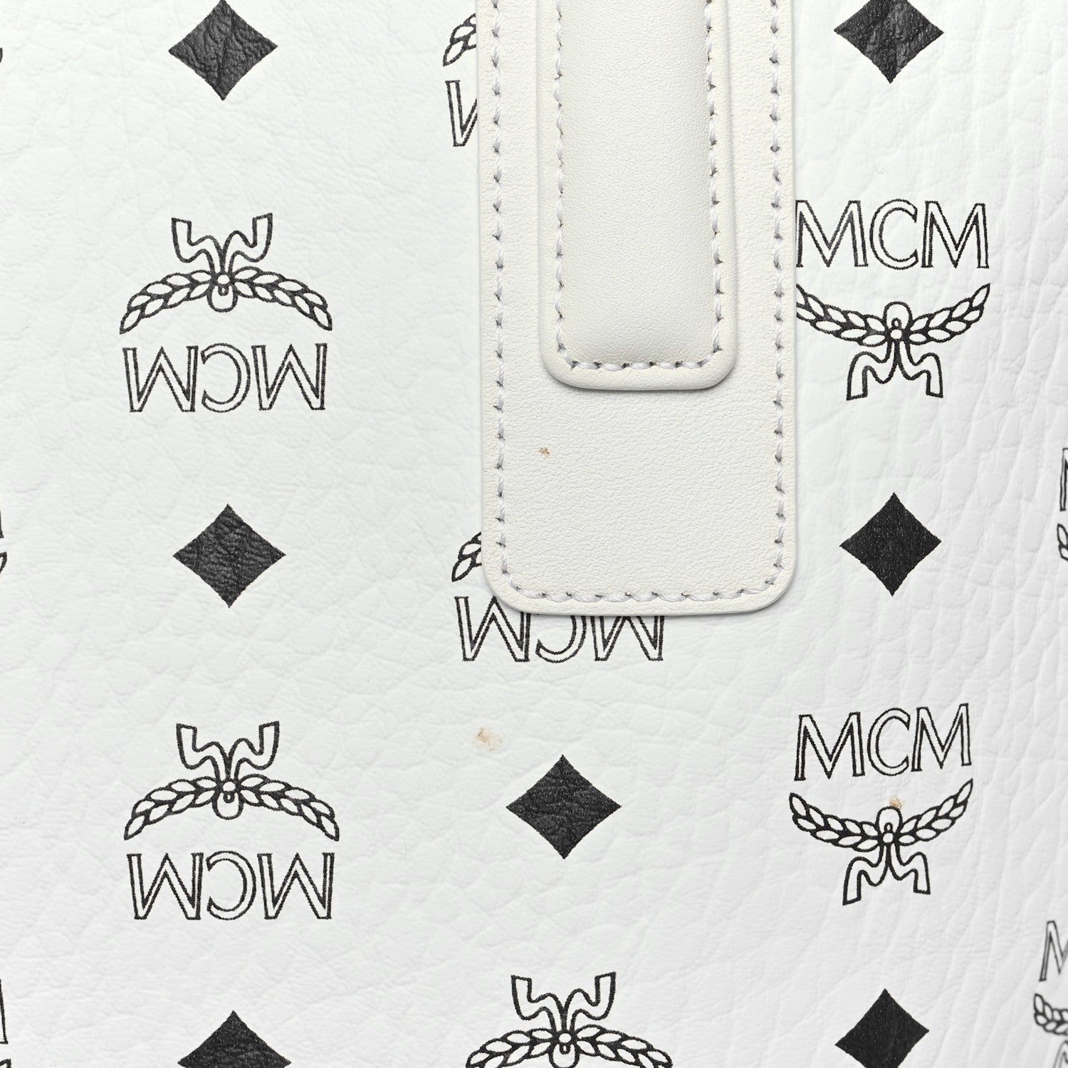 MCM Visetos Medium Liz Reversible Shopper Tote White 13 of 13