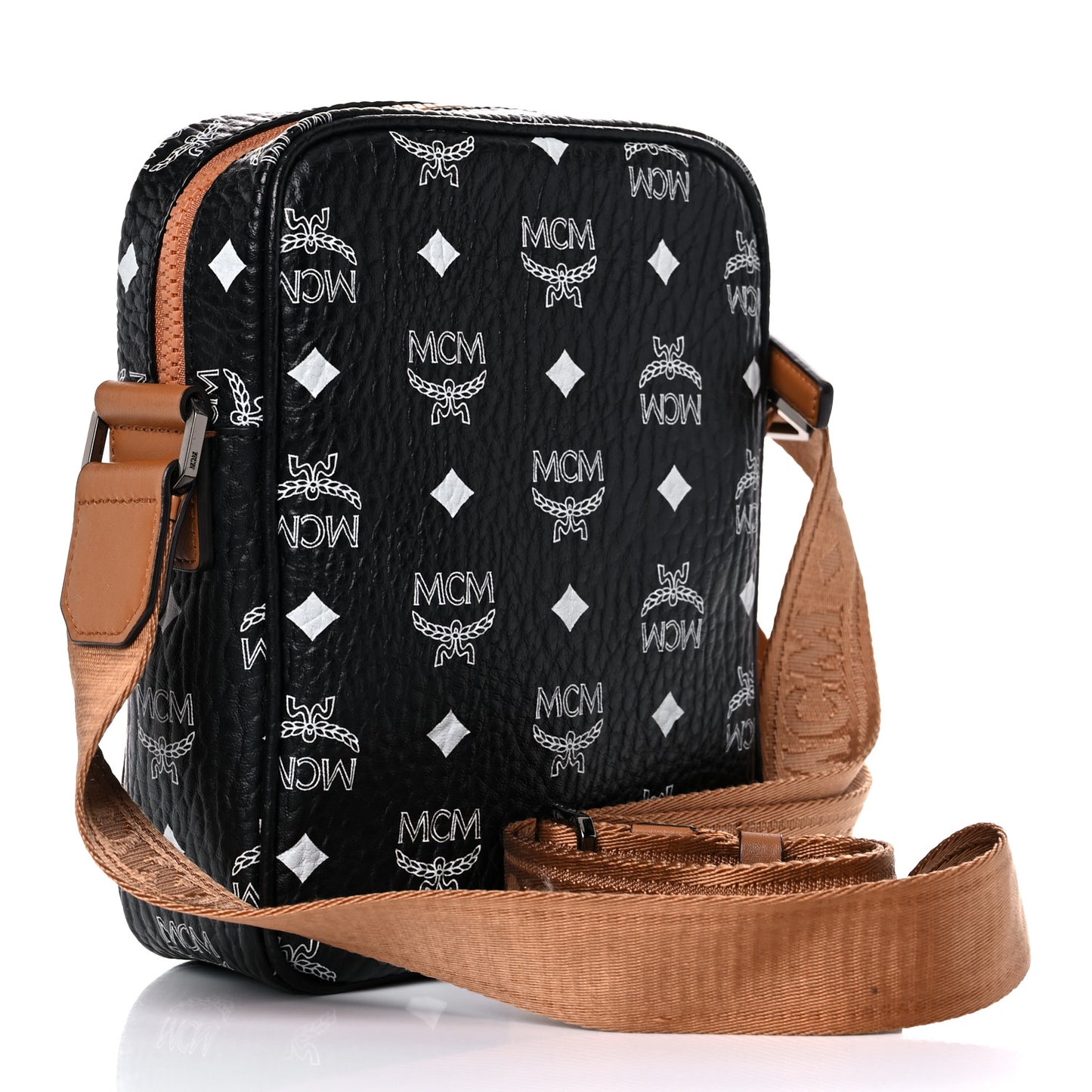 Visetos Camera Crossbody Bag Black Cognac