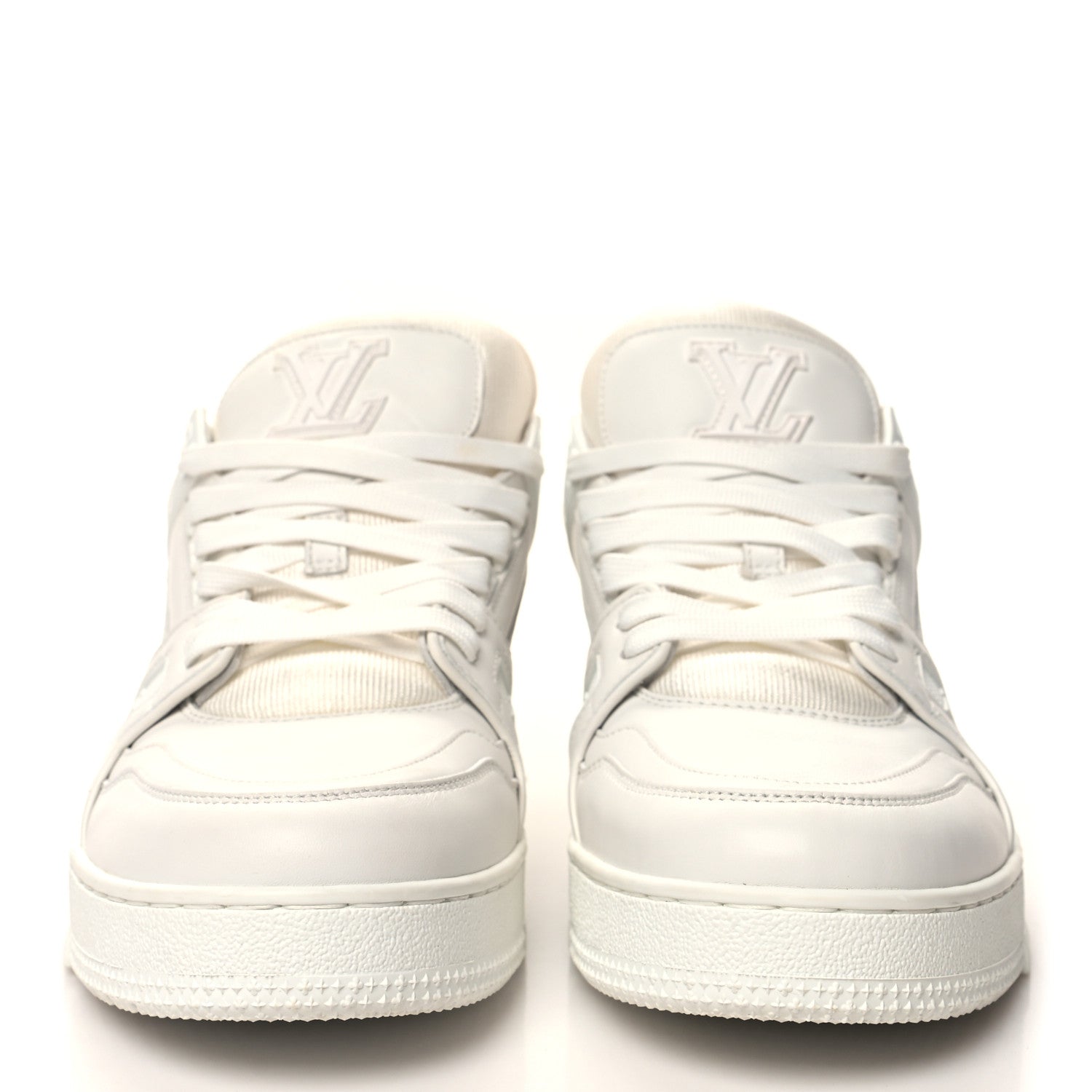 Louis Vuitton Calfskin Mens LV Trainer Sneakers 9.5 White 2 of 8