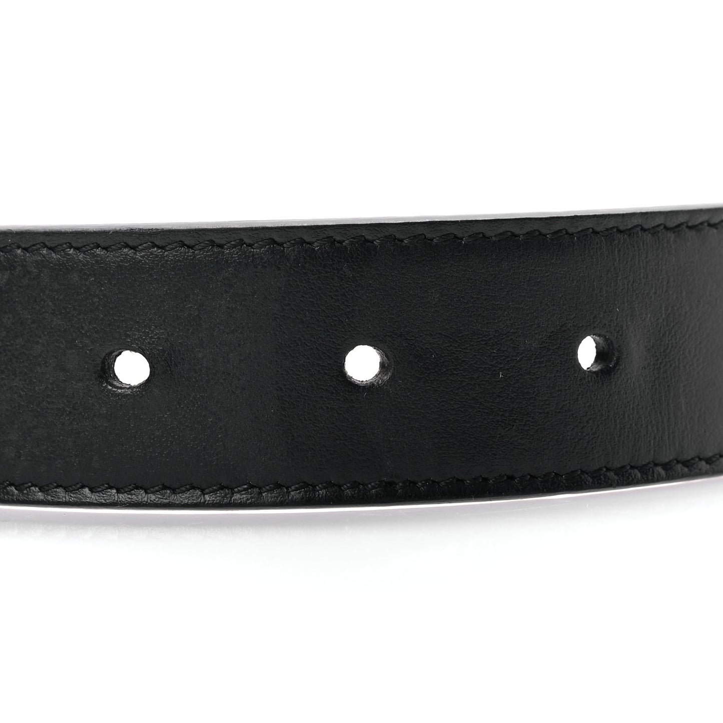 G Supreme Monogram Matte Plutone Calfskin Double G 30mm Belt 85 Beige Ebony Black