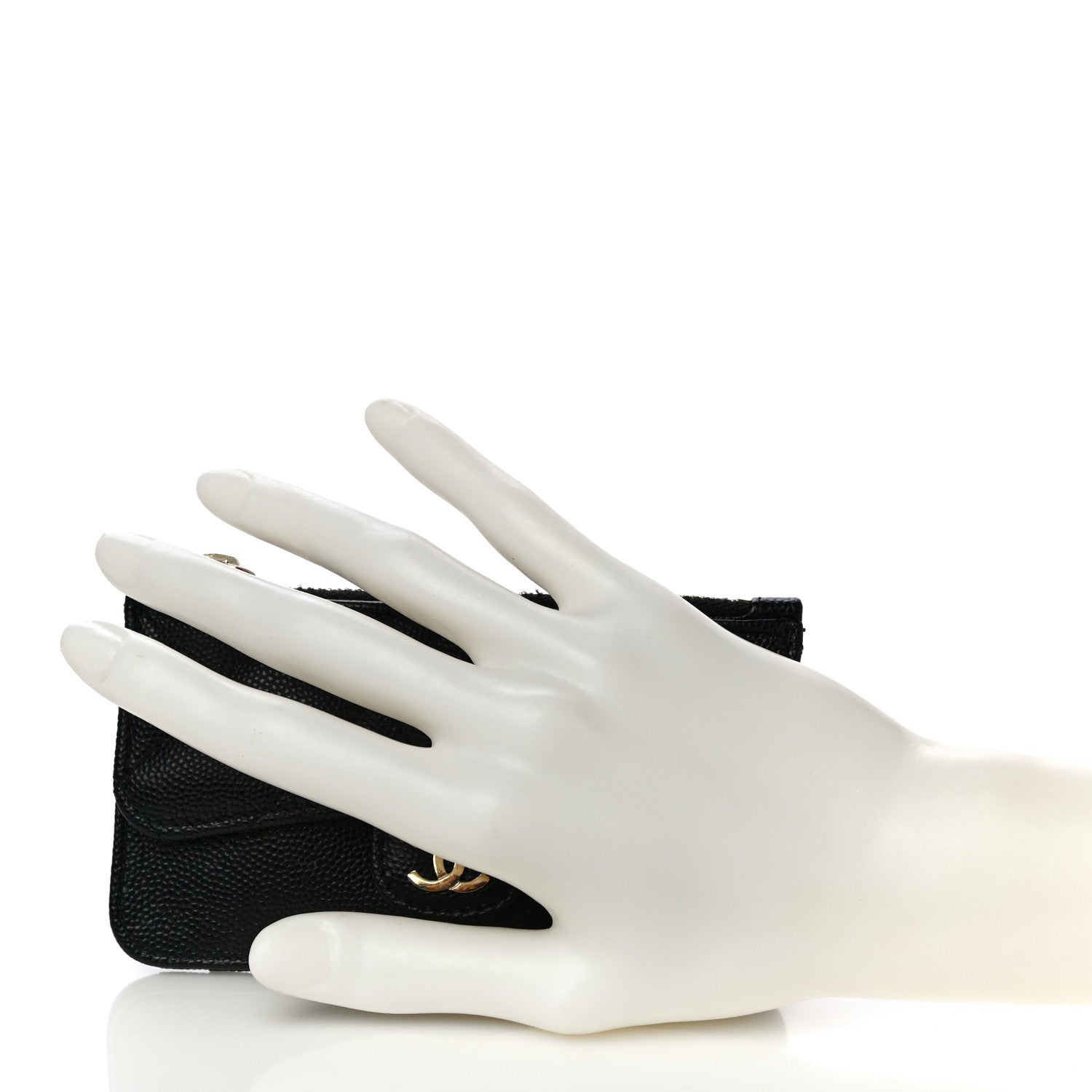 Chanel Caviar Quilted Flap Zip Card Holder Black 2 of 11