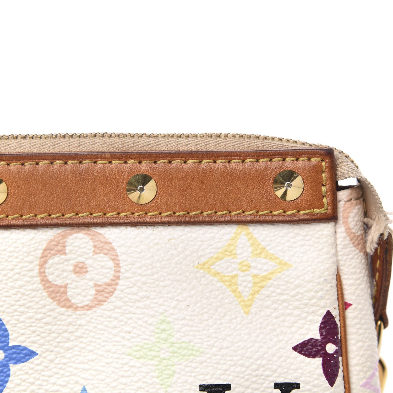 Louis Vuitton Monogram Multicolor Pochette Accessories White 7 of 14