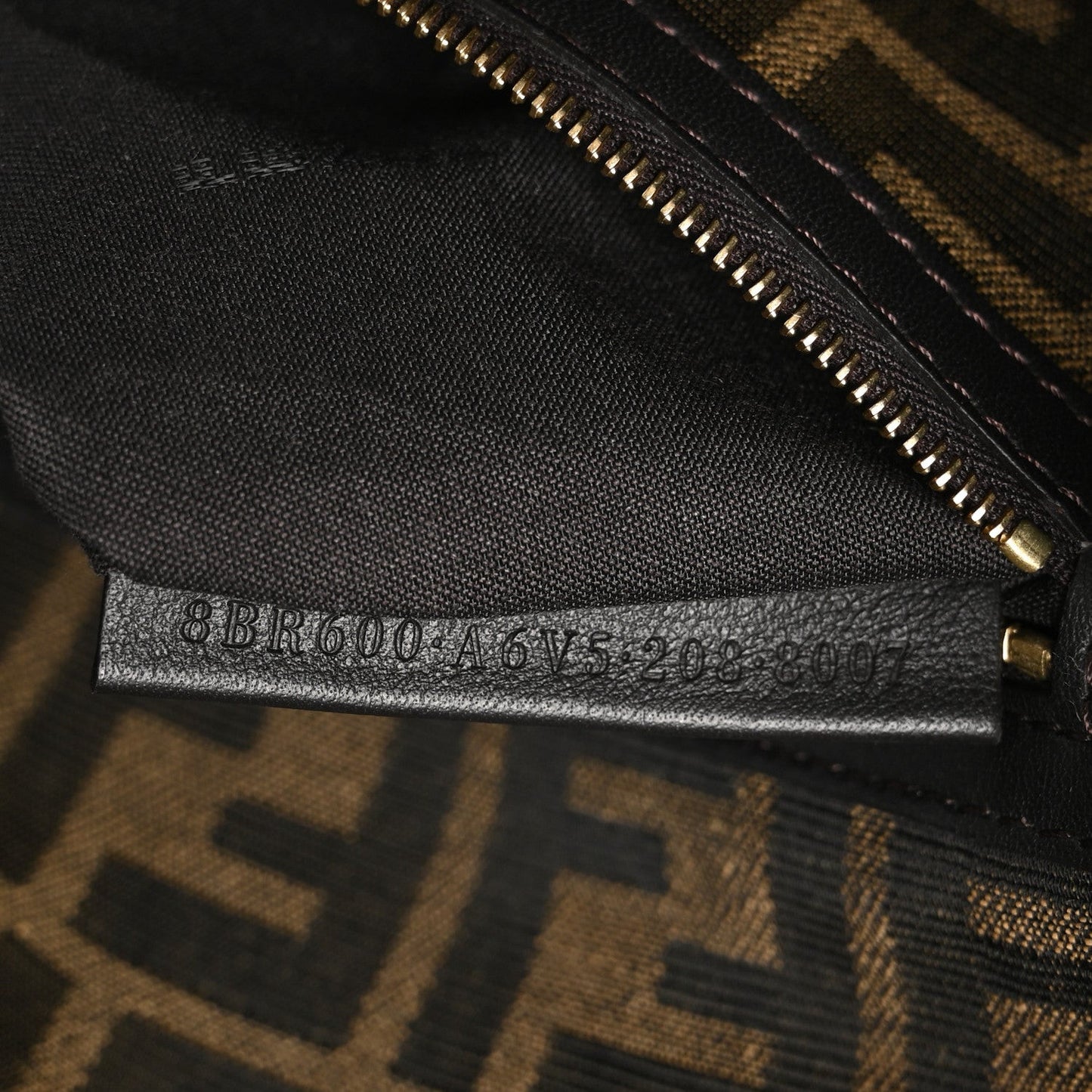 Fabric Jacquard FF 1974 Medium Baguette Tobacco Moro Black