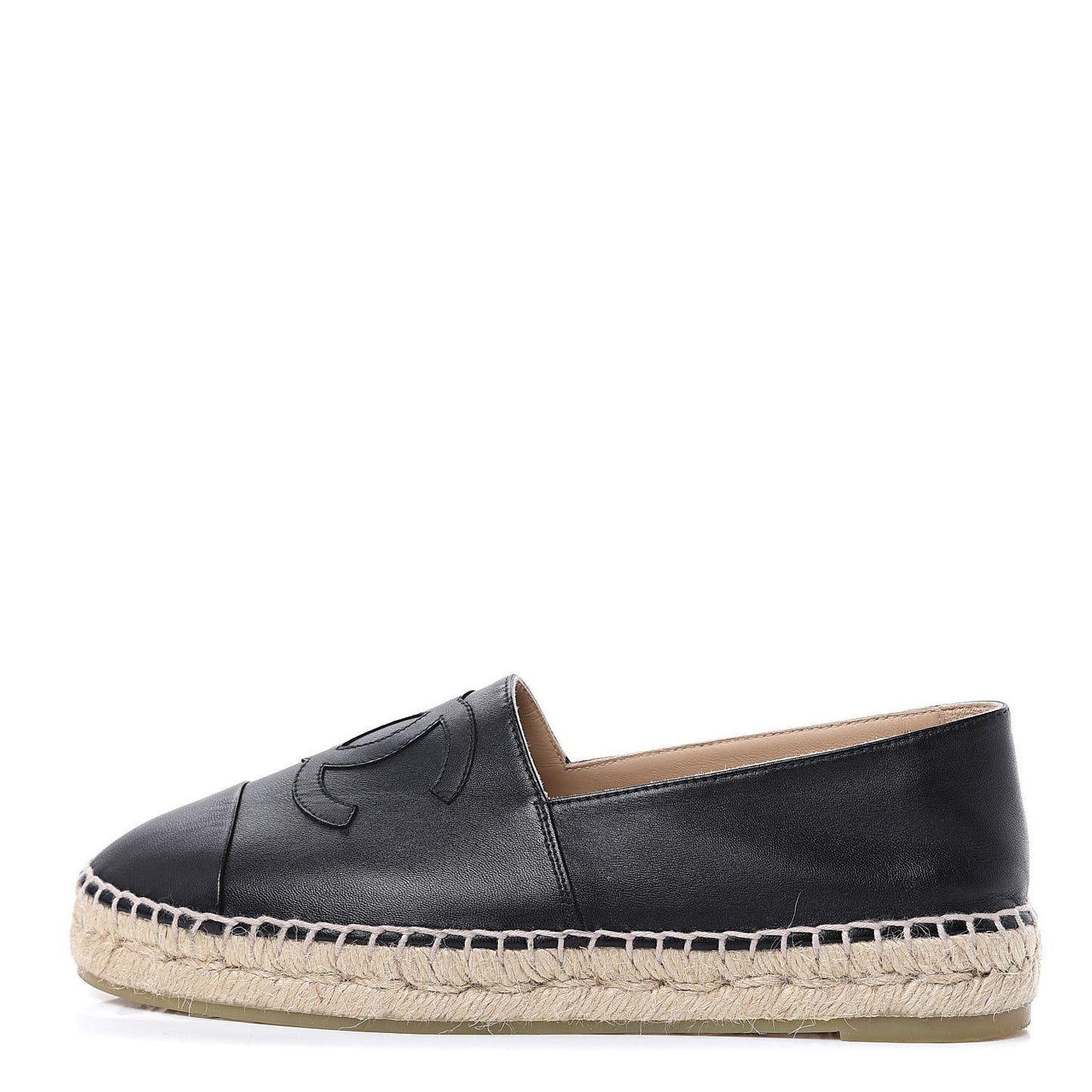 Lambskin CC Espadrilles 38 Black
