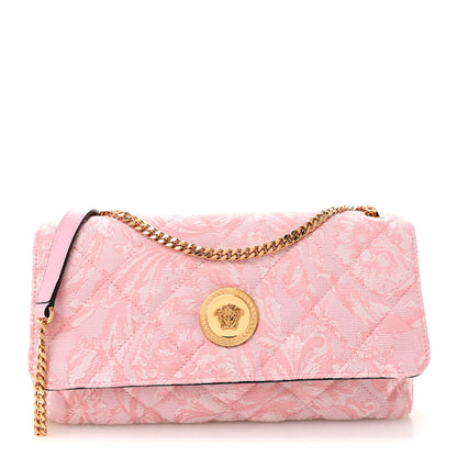 Versace Baroque Jacquard Quilted Medium Medusa Shoulder Bag Baby Pink 1 of 9