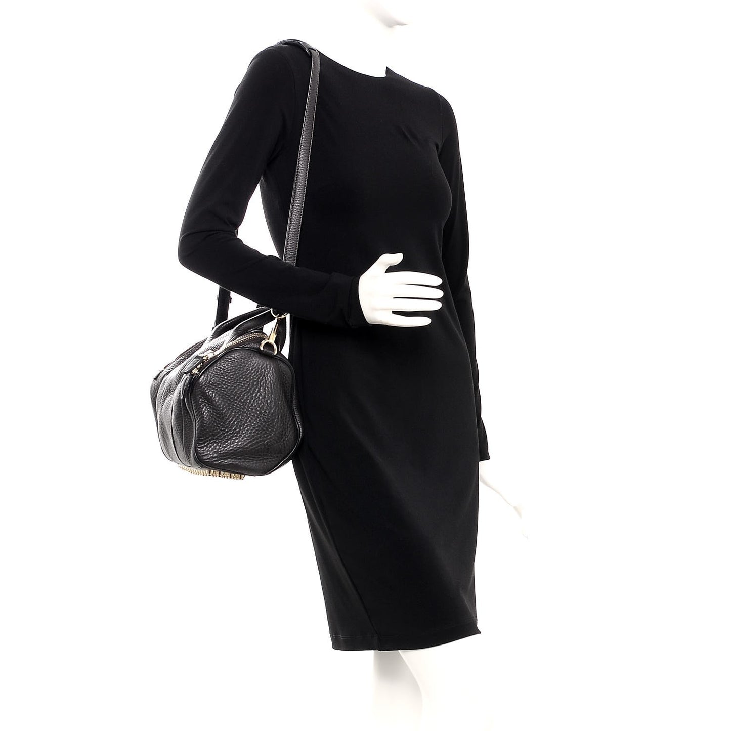 Pebbled Lambskin Rockie Brown Gold Hardware