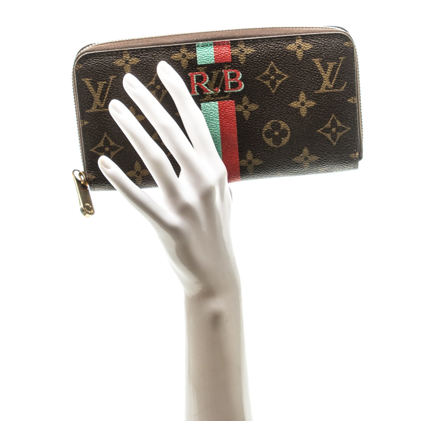 Mon Monogram Zippy Wallet Vert Clair Rouge