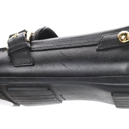 Louis Vuitton Calfskin Mini Lin Loafers 37 Black 10 of 11