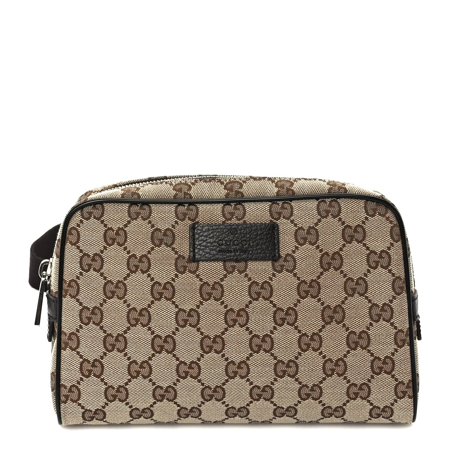 Gucci Monogram Dollar Calfskin Belt Bag Beige Ebony Testa di Moro Marrone Scuro 1 of 9