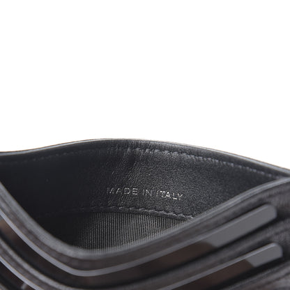 Chanel Goatskin Camellia Embossed Card Holder Anthracite 6 of 8