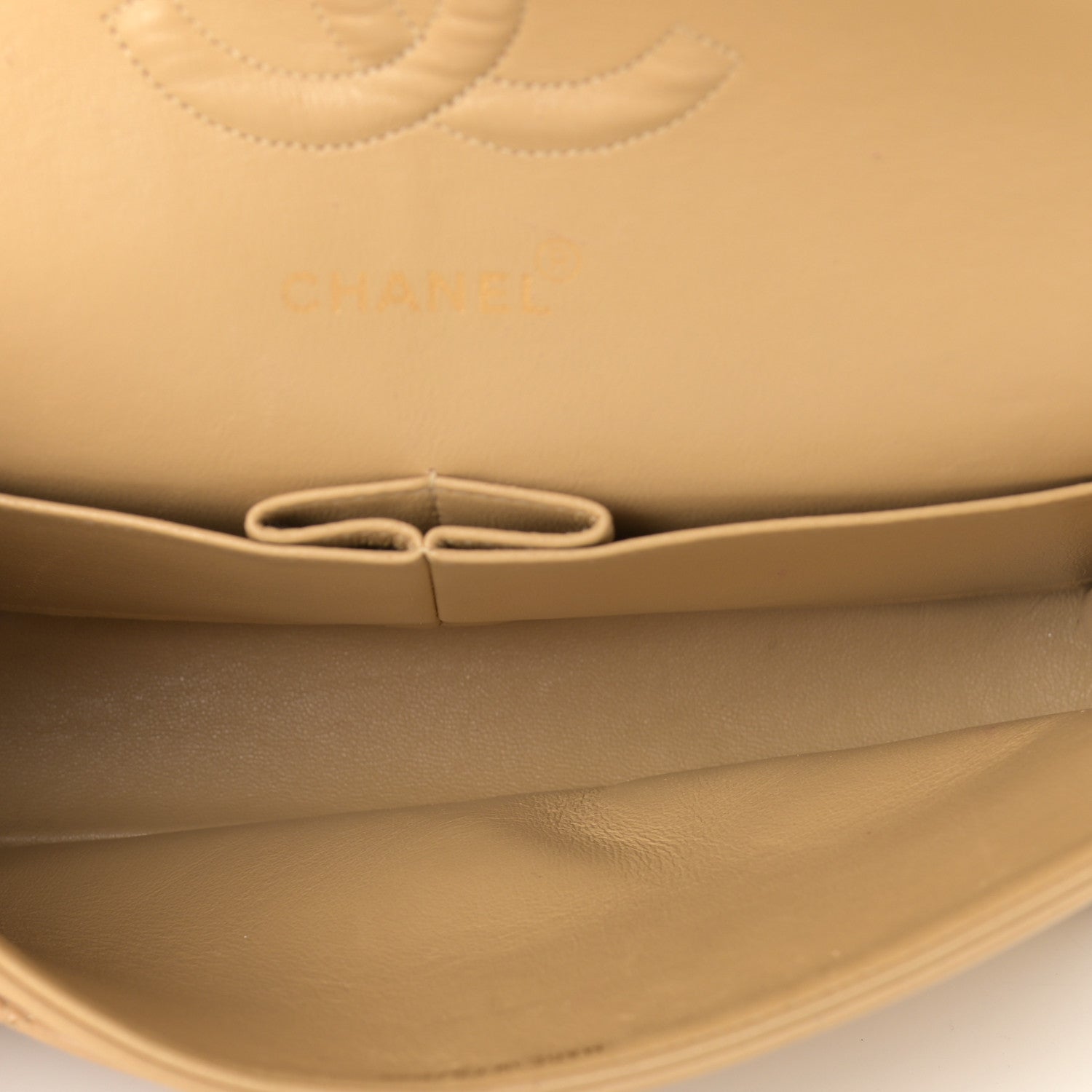 Chanel Lambskin Quilted Medium Double Flap Beige 5 of 14