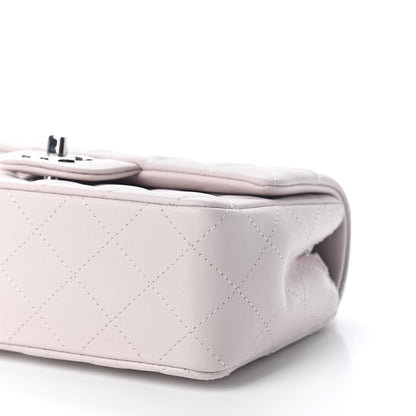 Chanel Lambskin Quilted Mini Rectangular Flap Light Purple 9 of 9