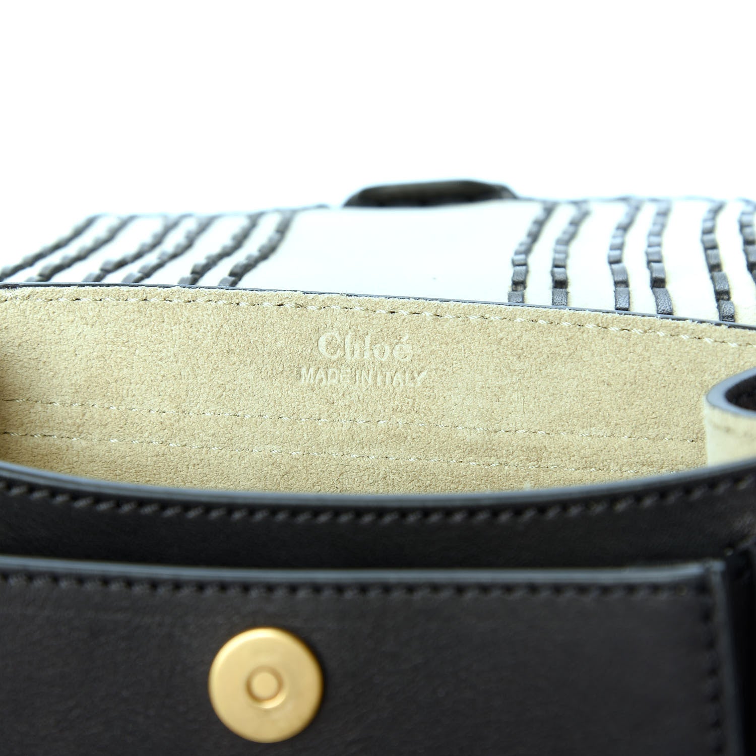 Chloe Calfskin Braided Mini Hudson Shoulder Bag Black 6 of 9