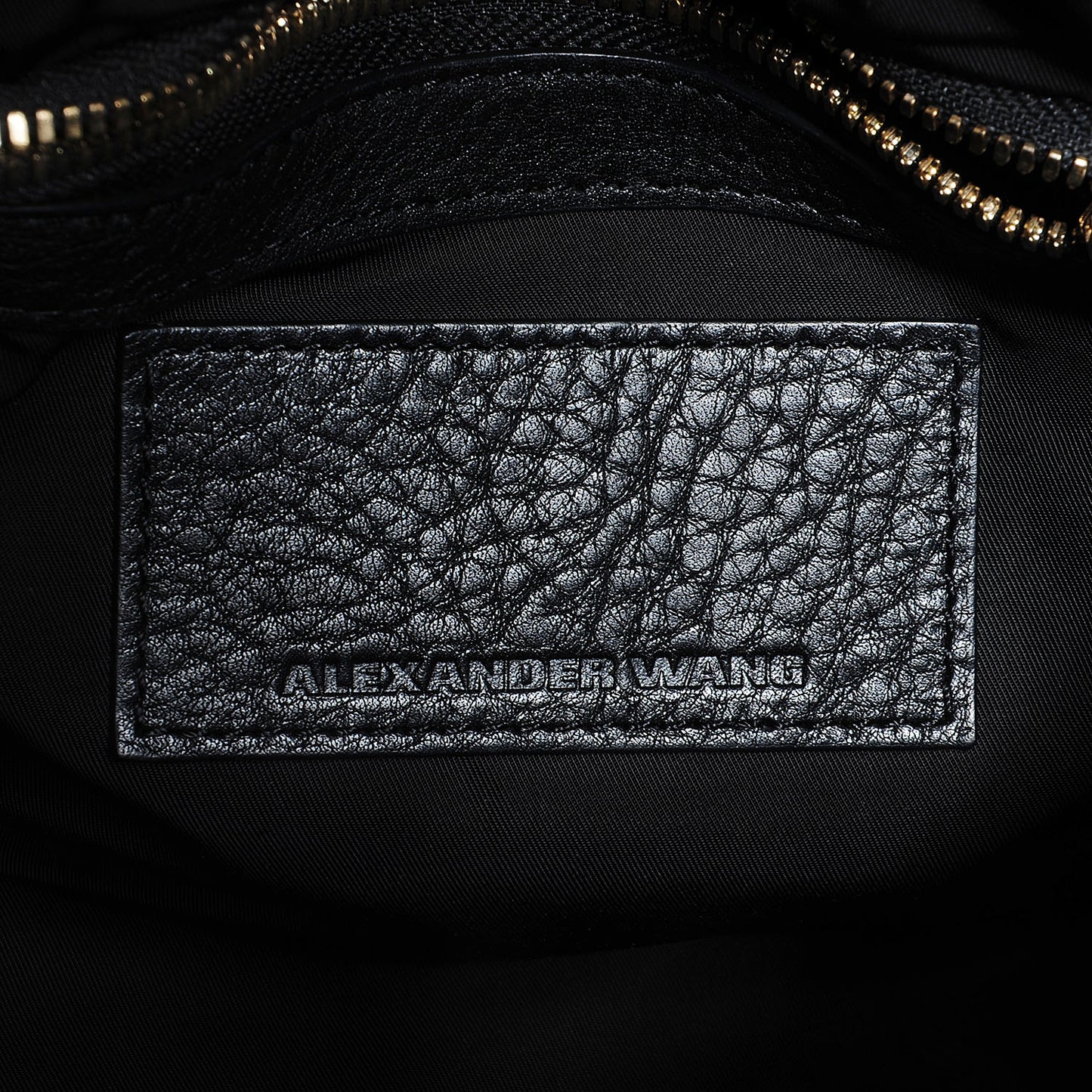 Pebbled Lambskin Rockie Black w Pale Gold Hardware