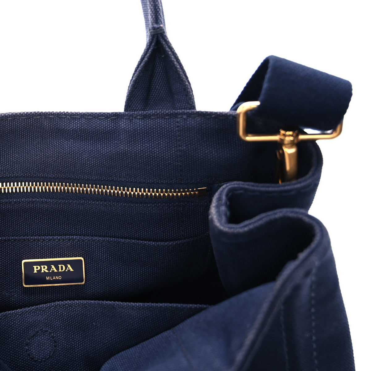 Prada Canapa Small Logo Tote Blue Talco 5 of 8