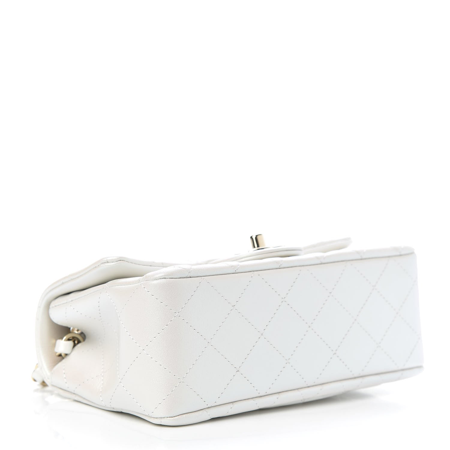Chanel Iridescent Calfskin Quilted Mini Rectangular Flap White 4 of 11