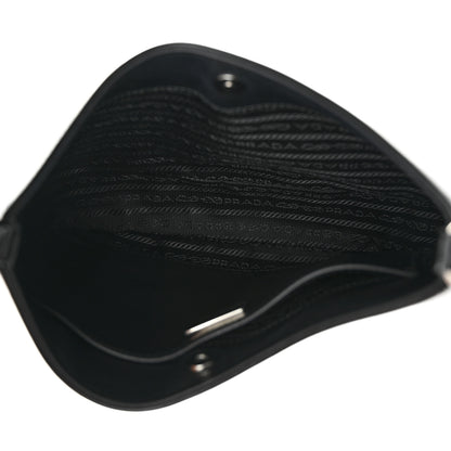 Prada Spazzolato Cleo Shoulder Bag Black 5 of 10