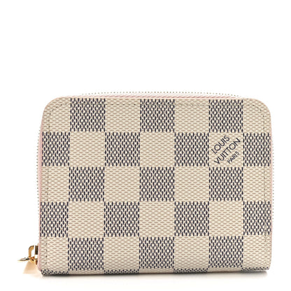 Louis Vuitton Damier Azur Zippy Coin Purse Rose Ballerine 1 of 7