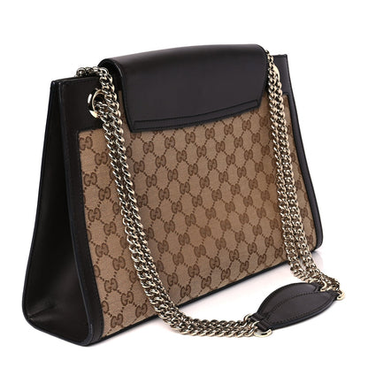 Gucci Monogram Margaux Calfskin Large Emily Chain Shoulder Bag Beige Ebony Cocoa 2 of 11