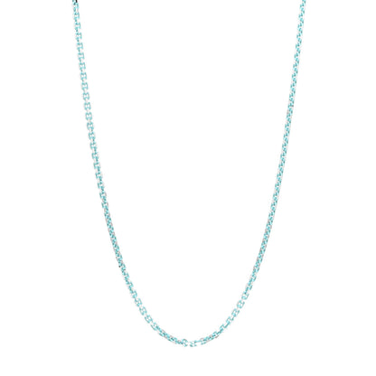 Tiffany Sterling Silver Enamel 1.75mm Chain Necklace Blue 30" 1 of 5