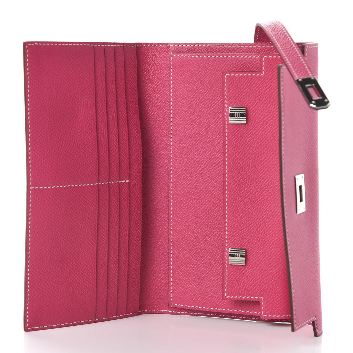 Epsom Kelly Tri-Fold Wallet Rose Tyrien