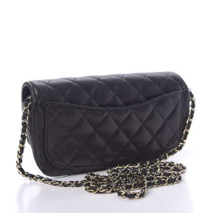 Chanel Caviar Quilted Glasses Case With Chain Black 3 of 12
