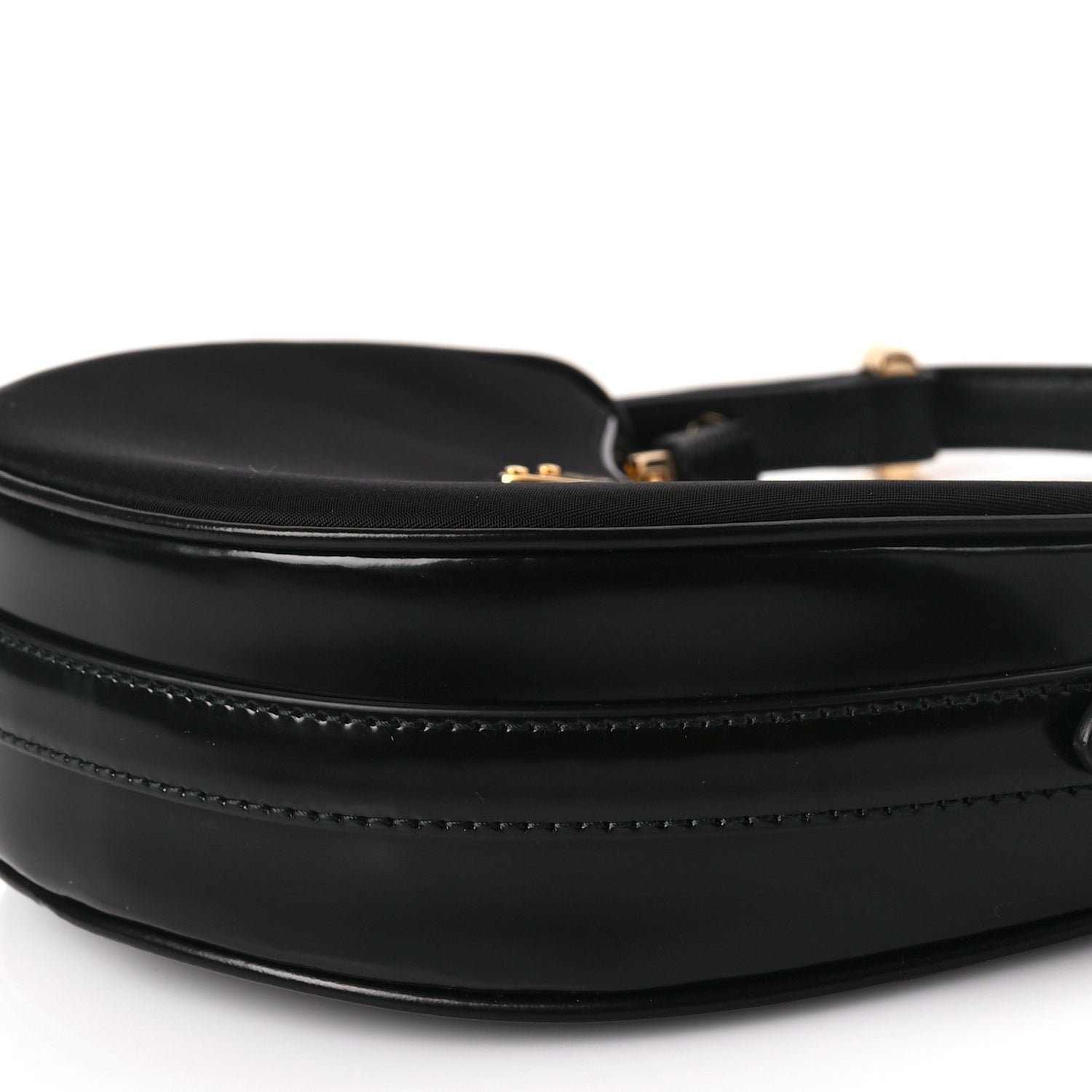 Prada Re-Nylon Spazzolato Mini Arque Shoulder Bag Black 8 of 8