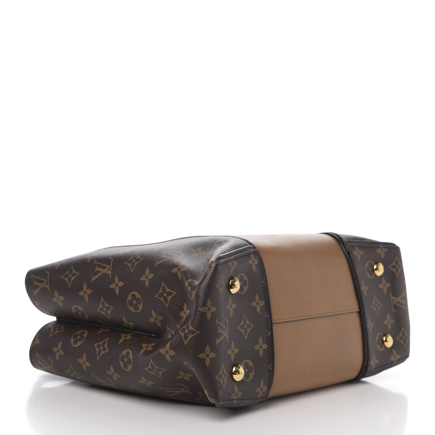 Monogram Cuir Orfevre Tote W PM Noisette