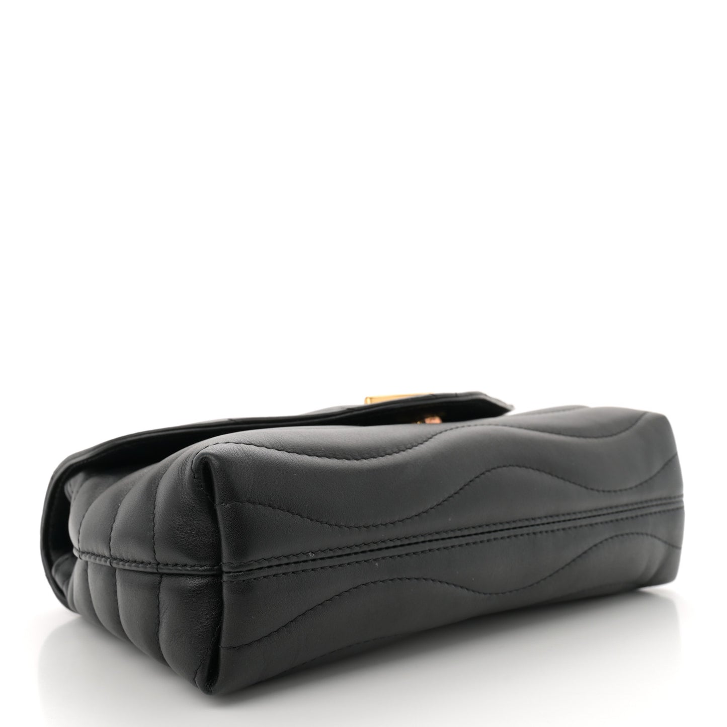 Calfskin New Wave Chain Bag MM NM Black