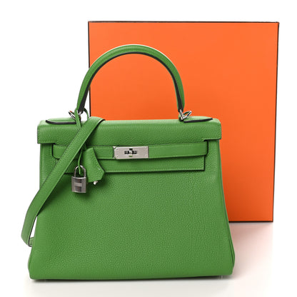 Hermes Togo Kelly Retourne 28 Vert Yucca 11 of 11