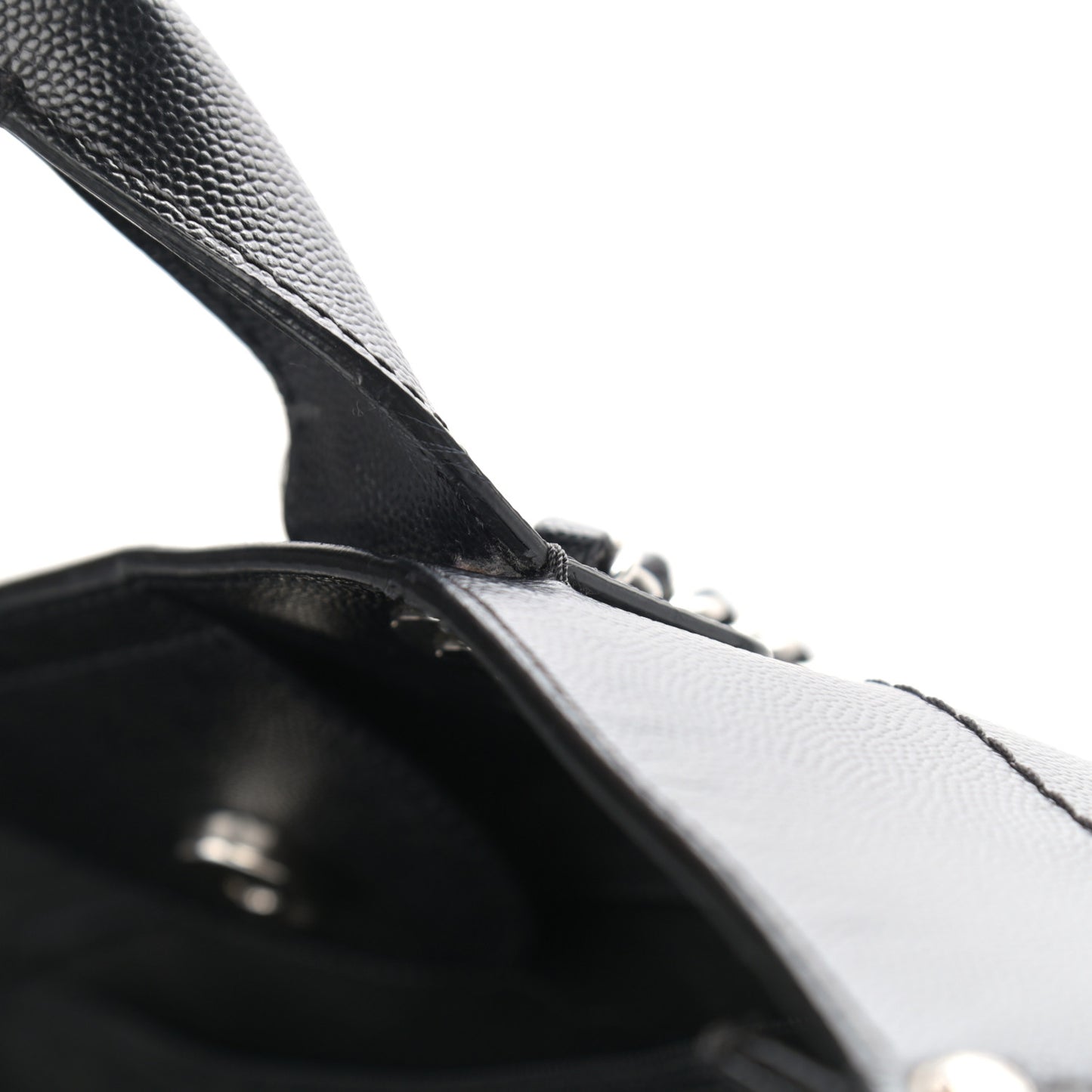 Caviar Medium Studded Deauville Tote Black