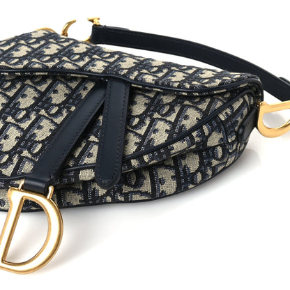 Christian Dior Oblique Mini Saddle Bag Blue 8 of 8