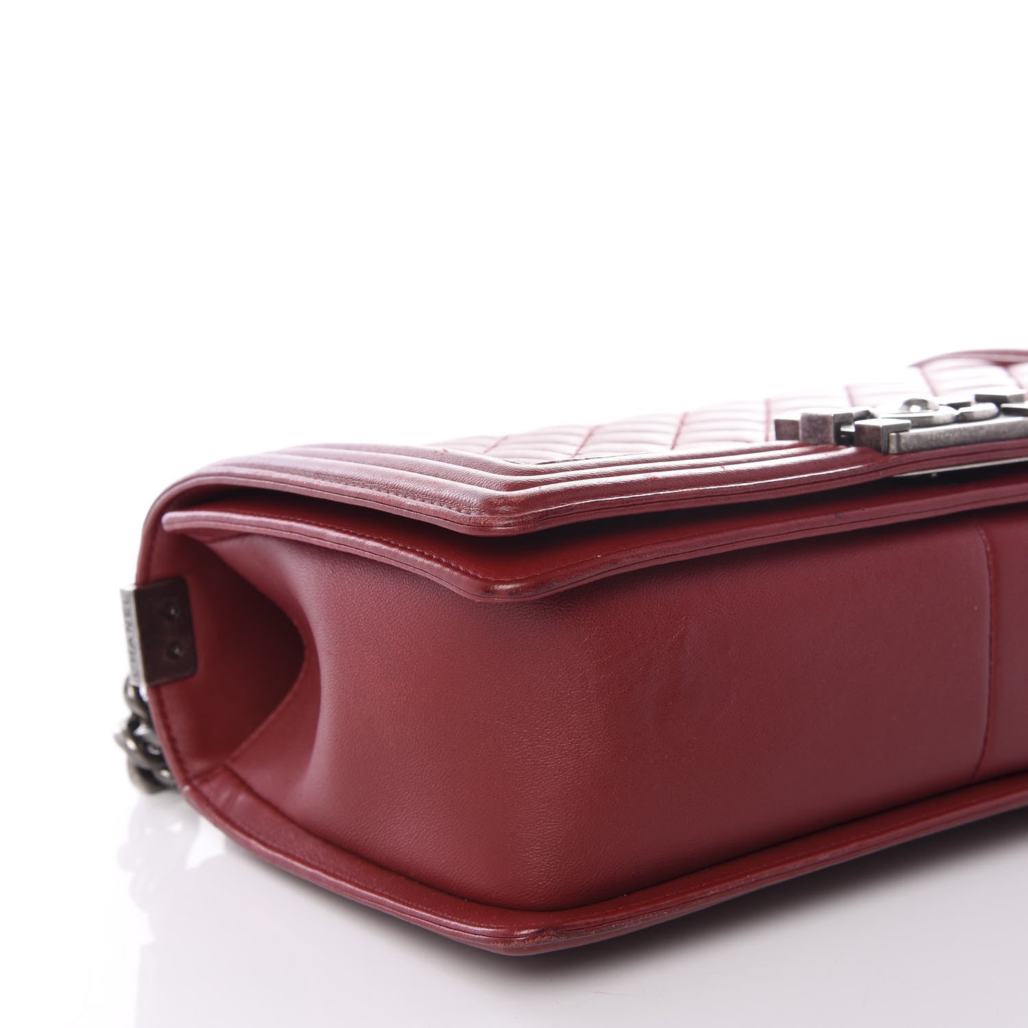 Chanel Lambskin Quilted Medium Boy Flap Dark Red 7 of 10