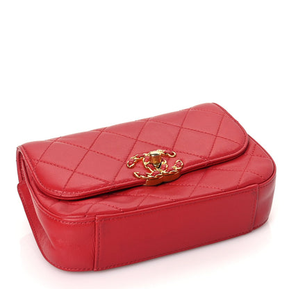 Chanel Lambskin Quilted  19 Waist Bag Red Red 3 of 9