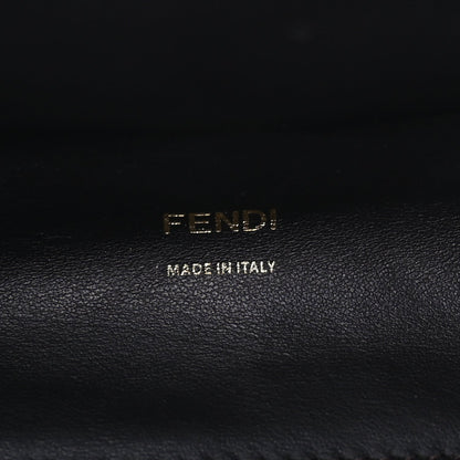 Fendi Vitello Seta Light Century Shearling FF 1974 Medium Peekaboo X-Lite Nocciolo Ebano Tobacco 5 of 7