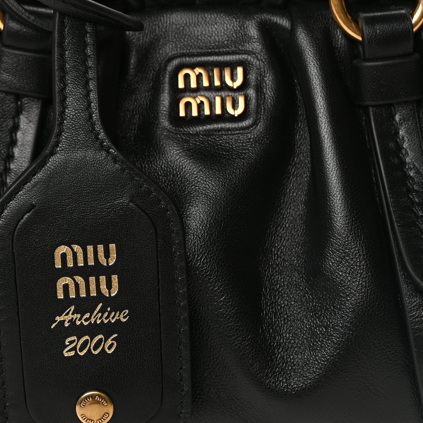 Nappa Mini Joie Shoulder Bag Black